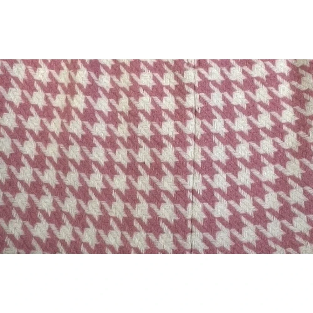 Paul & Joe For Target Wool Mini Skirt Women's 7 Pink Houndstooth Academia Preppy